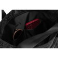 Czarny shopper damski z poliestru zawieszony na wygodnych uchwytach - Rovicky