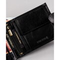 Elegantná pánska kožená peňaženka v čiernej farbe so zapínaním na patent - Peterson