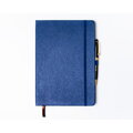 Tmavomodrý zápisník B5 s linajkami a elastickou gumičkou