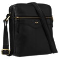 Pánska čierna kožená crossbody taška Peterson + puzdro na kľúče