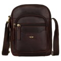 Elegantná hnedá pánska crossbody taška - Peterson