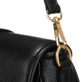 Malá čierna dámska crossbody kabelka z eko kože
