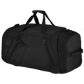 Čierna športová tréningová taška Peterson z polyesteru s priehradkou na topánky