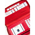 Červená lakovaná dámska peňaženka Rovicky na zips RFID