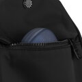 Dámsky čierny ruksak z polyesteru, jednokomorový na zips