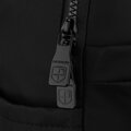 Dámsky malý čierny ruksak z polyesteru, jednokomorový s vonkajším vreckom