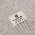 Sivá zimná dámska čiapka Beanie z angory a akrylu s logom
