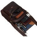 Elegantná hnedá pánska crossbody taška - Peterson