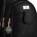 Čierna dámska crossbody kapsička z eko kože