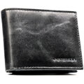 Čierna pánska kožená peňaženka bez vonkajšieho zapínania s RFID ochranou – Peterson