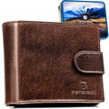 Pánska kožená peňaženka v hnedej farbe s RFID, horizontálna - Peterson
