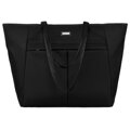 Elegantná čierna shopper kabelka so zipsom – Peterson