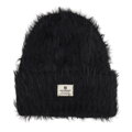 Čierna zimná dámska čiapka Beanie z mäkkého nylonu