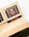 Čierno-zlatá, elegantná dámska peňaženka so zapínaním na patent - Peterson