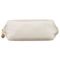 Beżowa kosmetyczka ze skóry ekologicznej, jednokomorowa i zamykana suwakiem - Rovicky