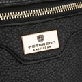 Saszetka damska ze skóry ekologicznej w czarnym kolorze - Peterson
