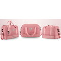 Różowa, treningowa torba wykonana z poliestru, dwukomorowa - Peterson