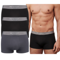  Bokserki męskie bawełniane rozmiar M majtki zestaw 3 pary czarne szare - Peterson 
