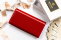 Dámska peňaženka koža + PU RPX-24A-ML Red