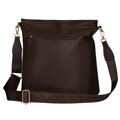 Dámska hnedá väčšia crossbody kabelka z ekokože - Peterson