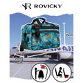 Torba podróżna pokryta roślinnym wzorem wyposażona w dopinany pasek - Rovicky