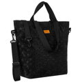 Wygodny shopper damski z poliestru w czarnym kolorze - Rovicky