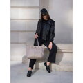Elegantná béžová shopper kabelka so zipsom – Peterson
