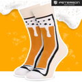 Wzorzyste skarpety męskie w rozmiarze 38-44 we wzór z motywem piwa - Peterson