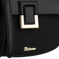 Dámska čierna crossbody kabelka Peterson so zlatými detailmi a magnetickým zapínaním