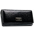 Veľká dámska čierna peňaženka na patent s RFID ochranou