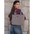Elegantná dámska béžová shopper kabelka na rameno Peterson