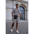 Pánska kožená crossbody taška Peterson v čiernej farbe + puzdro na kľúče