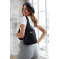 Čierna dámska crossbody kapsička z eko kože