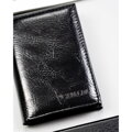 Duży, czarny portfel męski ze skóry ekologicznej - 4U Cavaldi