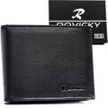 Pánska kožená peňaženka – veľká čierna RFID