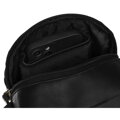 Čierna pánska kožená crossbody taška Peterson + kožené puzdro na kľúče