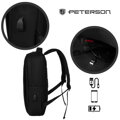 Minimalistický cestovný ruksak s USB portom – Peterson