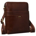 Hnedá pánska kožená crossbody taška Peterson + puzdro na kľúče
