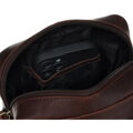 Hnedá kožená crossbody taška - Peterson