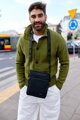 Pánska crossbody taška z polyesteru - Rovicky