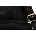 Čierna pánska kožená crossbody taška Peterson + puzdro na kľúče