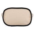 Béžovo-čierna kozmetická taštička so zipsom a rukoväťami