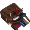 Dámska hnedá crossbody kabelka z ekokože Peterson