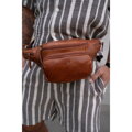 Pánska hnedá kožená crossbody taška - ľadvinka Peterson