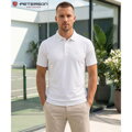 Biała, męska koszulka polo regular fit w rozmiarach od M do XL - Peterson