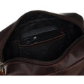 Hnedá kožená crossbody taška - Peterson