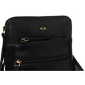 Čierna pánska kožená crossbody taška Peterson + puzdro na kľúče