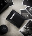 Pánska čierna kožená peňaženka s RFID Protect - Cavaldi