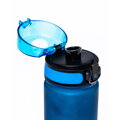 Modro-zelená tritanová fľaša na vodu so šnúrkou a stupnicou – 1000 ml