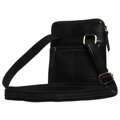 Čierna pánska kožená crossbody taška Peterson + puzdro na kľúče